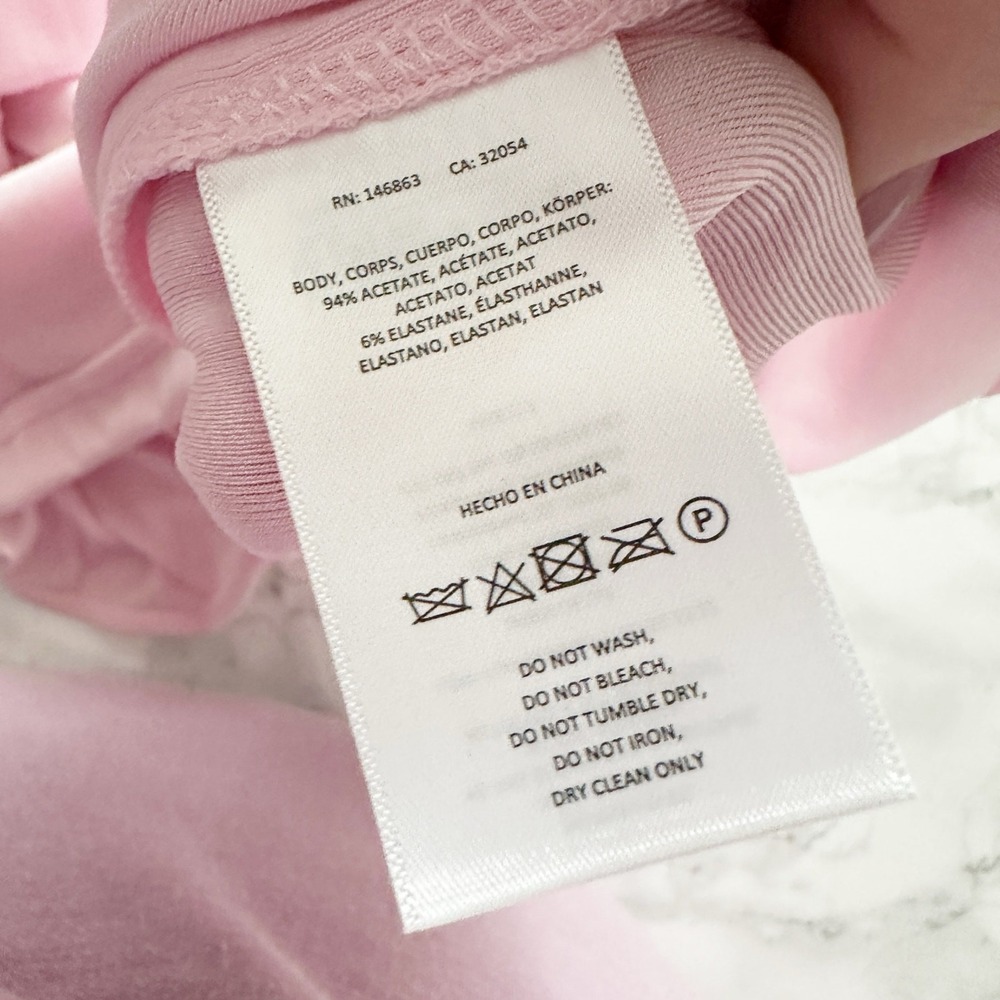Mare Mare X Anthro Pink Sleeveless Mini Dress Shaped Flounce Hem women's XLp NEW - Picture 7 of 10